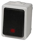 MC POWER - Feuchtraum Orientierungs-Schalter | TAFF | 250V~/10A, IP44, AP, graa