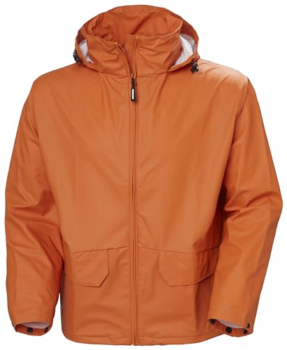 Image of Helly Hansen Workwear Voss Waterproof Mens Rain Jacket Featuring Full Stretch Fabric and Adjustable Hood