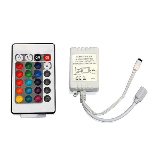 Image of Hexonix 12V DC Mini LED Strip RGB Remote Controller 24-Key RF Wireless Remote For RGB LED Light Strip 2PCS