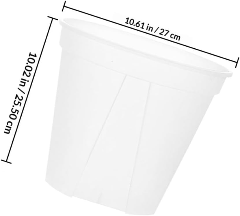 Milisten 4pcs Plastic Nursery Pots for Garden Flowers and Orchids, 27cm Round Root Control Containers with Drainage, Multi-Functional Planting Containers for Indoor and Outdoor Gardening