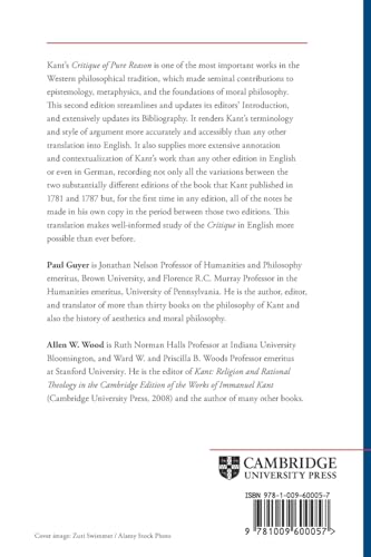Image of Kant: Critique of Pure Reason (The Cambridge Edition of the Works of Immanuel Kant)
