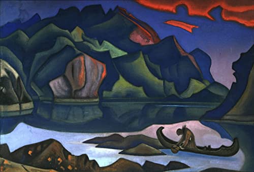 Poster impressions peinture abstraite Trésor caché Nicholas Roerich toile haut de gamme