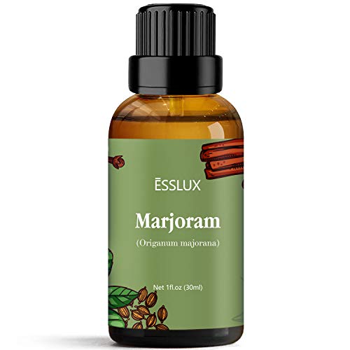 Marjoram Essential Oil, ESSLUX Aromatherapy Oils for Diffuser, Massage, Soap, Candle Making, Perfume - 30ML