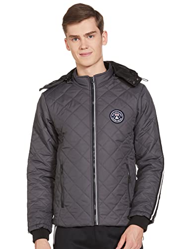 Image of The Indian Garage Co Men Slim Fit Solid Puffer Jackets