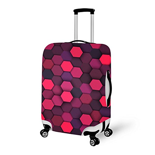 Travel Luggage Cover Brilliant Colors Spandex Luggage Protector (L 26"-30" Cover) Lattice2