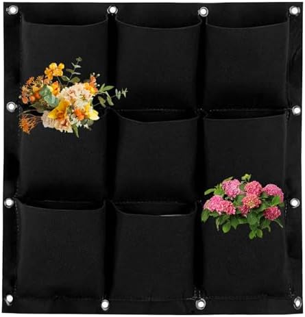NON UTILIZZATO] Trasforma il tuo spazio con fioriere sospese migliorate: confezione da 2 fioriere verticali da parete con 7 tasche per uso interno ed esterno, perfette per balconi, patii e decorazion