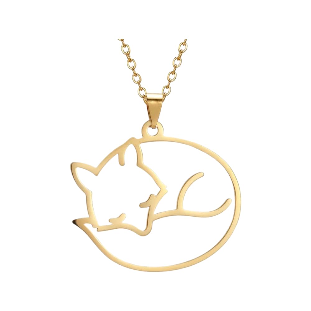 NBYGSC 925 Sterling Silver Fox naszyjnik dla kobiet i mężczyzn, Fox wisiorek naszyjnik Fox Charm zaręczyny, Fox Girl złoty naszyjnik z inicjałami, Fox biżuteria dla kobiet, Therian Jewelry