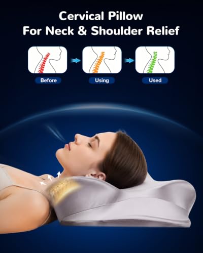 COMFYPIL Cervical Neck Pillow for Pain Relief Memory Foam Pillows - image 2