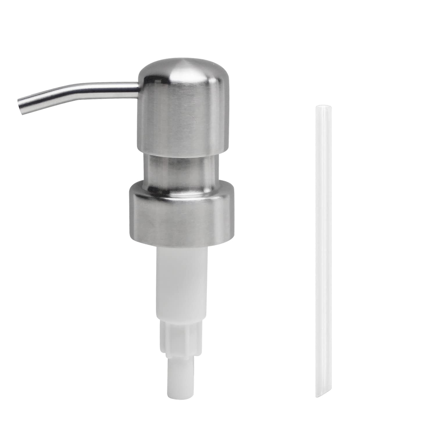 MroMax 304 Stainless Steel Soap and Lotion Dispensers Replacement Pump for 28/400 Bottles Jars, Bathroom Screw Lotion Pump Head, Silver 1Pcs