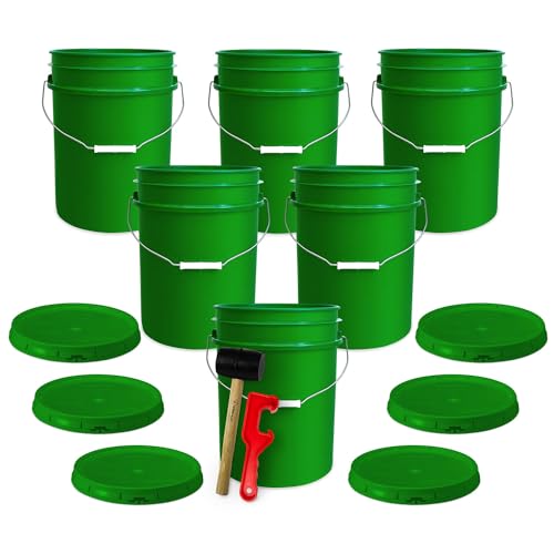 5 gal food-grade plastic bucket with airtight lid