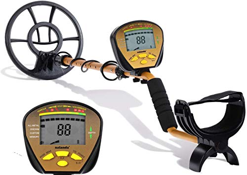 Metal Detector, Nalanda 18khz Professional Underground Gold Detector with 5 Detection Modes, Electronic pinpoint, Innovative Memory Mode, Easier to Find Valuables, LCD Display and Headphone