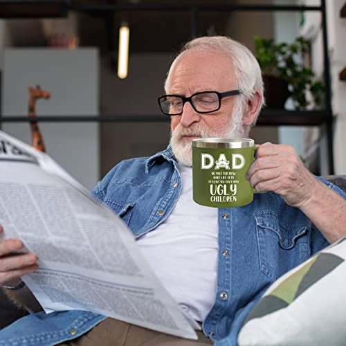 Father Gifts Dad Insulated Tumbler Mug With Handle From Daughter Son Wife, Fathers Birthday Coffee Cup Presents, Best Dad Ever, Husband, Men, Father-In-Law, Retirement Christmas Gift - 14Oz #TOP2