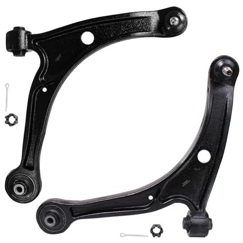 Image of Detroit Axle - Front End Control Arms Kit for Acura 2001-2005 MDX 2003-2005 Honda Pilot 2 Lower Control Arms with Ball Joint 2 Outer Tie Rod End Links 2 Sway Bar End Links Replacement