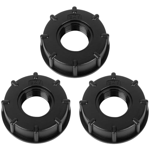 LEEQ 3 PCS Accessorio Tappo Adattatore - Rubinetto Uscita Coperchio Adattatore Coperchio Serbatoio IBC Contenitore IBC S60x6 Attacco Serbatoio IBC per Serbatoio Acqua 1000l 1 Pollici