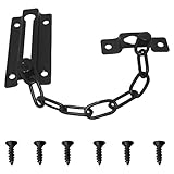 Serratura a catena per porta, limitatore interno in acciaio inox con viti, catena di chiusura di sicurezza placcata per porta d