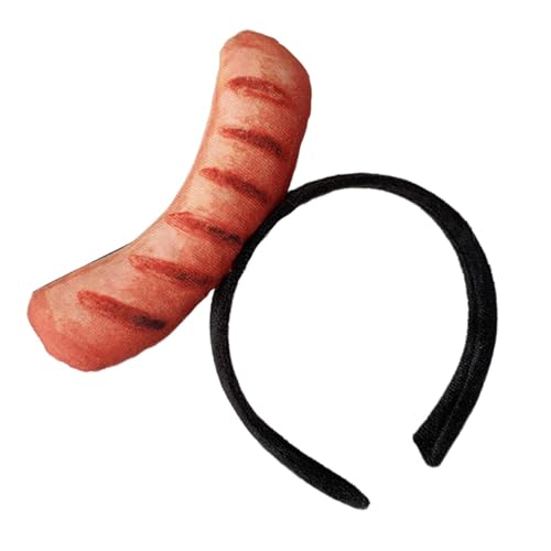 Gurtt Diadema Divertida Con Forma De Perrito Caliente, Diadema De Comida, Sombrero De Imitación De Comida (salchicha De Jamón)
