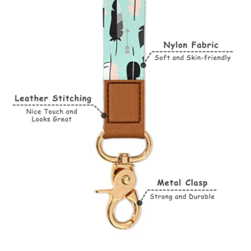 Image of Wrist Lanyard Key Chain, Cute Wristlet Strap Keychain Holder for Women Men Car Keys ID Badges Card Wallet Phone Camera