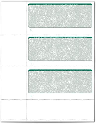 VersaCheck ValueChex - 750 Blank Personal Wallet Checks - Green Classic - 250 Sheets Form #3001