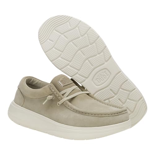 Image of HEYDUDE Men's Wally Comf Suede Slip-On Loafers | Lightweight Men's Casual Shoes | Extra Plush Midsole Padding for Everyday Wear