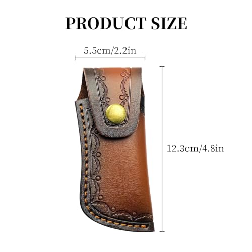 YHZNAGEM Messerscheide für Gürtel, Leder Messertasche, Klappmesser Klein, Werkzeugtasche EDC Messer mit Holster, Taschenmesser Hülle
