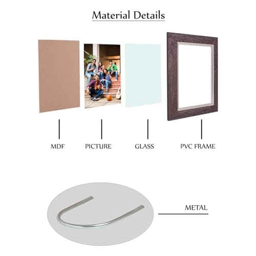 Image of GOLDEN PEACOCK Set of 2 Antique Dusty Grey 5x7 Inch Photo Frames | Elegant Wall & Tabletop Picture Frame for Home Decor and Gifting