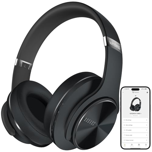 DOQAUS Bluetooth Headphones Over Ear, 9 EQ Mode, 90H Playtime, APP Control