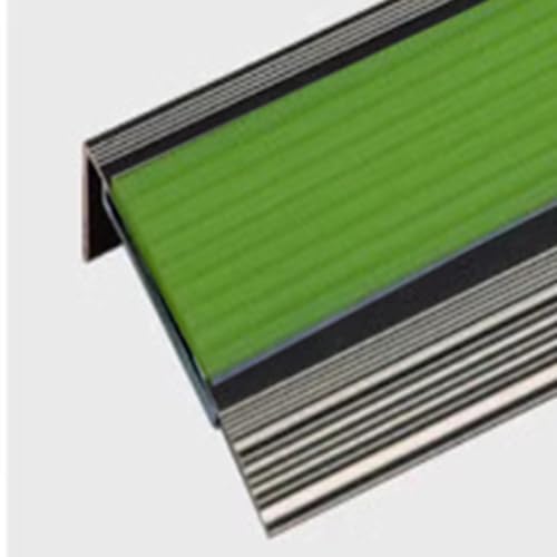Nez de marche fluorescent alu 100 cm avec bande caoutchouc