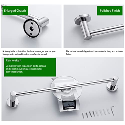 Portasciugamani in acciaio inox – SUS304 - Portasciugamani da bagno cromato, capacità 5 kg, antiruggine, per cucina e bagno