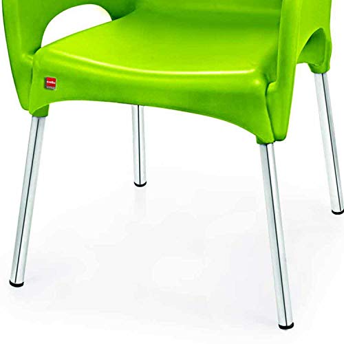 Image of CELLO Xylo Chair Set Pack of 2 - Green | Strong and Durable | Easy to Clean | Chair for Living Room, Bed Room, Kitchen, Office Room, Outdoor | 3 Years Warranty