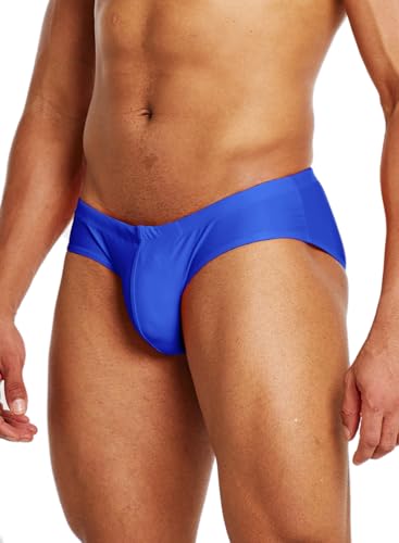 MIZOK Mens Sexy Solid Swim Brief Hot Body Swimsuit Swimmwear with Adjustable Drawstring2