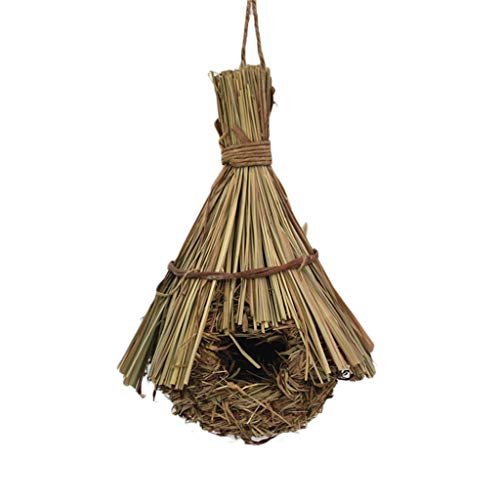 Nichoir oiseau extérieur en paille pour un refuge naturel au jardin