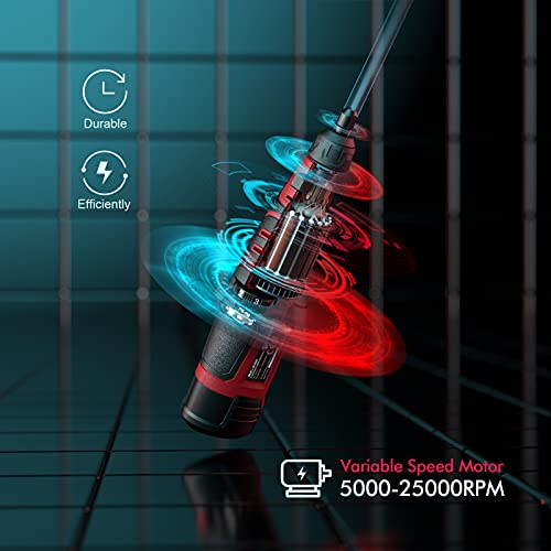 12V Rotary Tool, Cordless Power Rotary Tools Kit With 74 Pcs Accessories, 6 Variable Speed 5000-25000Rpm, 2000Mah Battery, For Cutting Sanding Carving Drilling Engraving Cleaning Sharpening Diy #TOP2