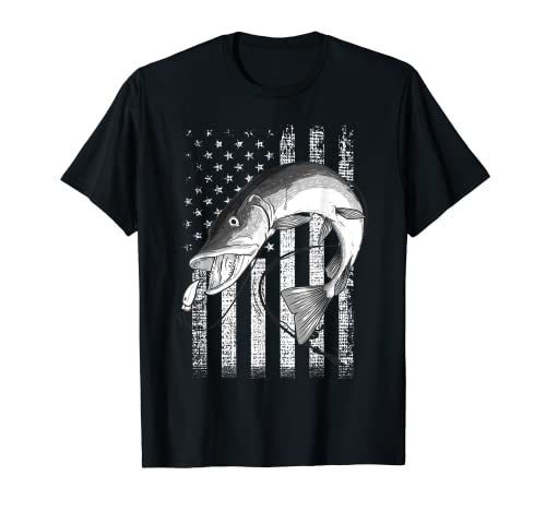 American Muskie Musky Muskellunge grunge lucio caña de pescar Camiseta