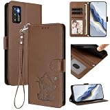 Jiajihua Custodia Compatibile con Cubot P50 4G,Compatibile con Cubot P50 4G Cordino【Flip Stand Portacarte Portafoglio Chiusura magnetica Custodia per telefono】 Brown