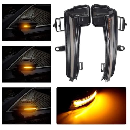 Luces LED dinámicas de espejo para Skoda Superb B8 2016-2019 intermitentes laterales 3