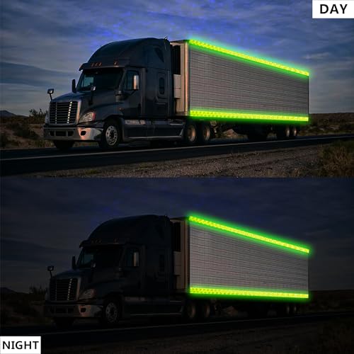 SWRT Reflective Tape 2 Inch x 30 Feet DOT-C2 Shining Star Fade Resistant Green Reflective Outdoor Waterproof Strong Adhesive Safety Warning Reflector Conspicuity Tape for Trailer Trucks Bike