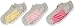 adidas Girls Cushioned No Show Socks (3 Pack), Heather Light Onix/Pink Glow/Solar Gold, Medium