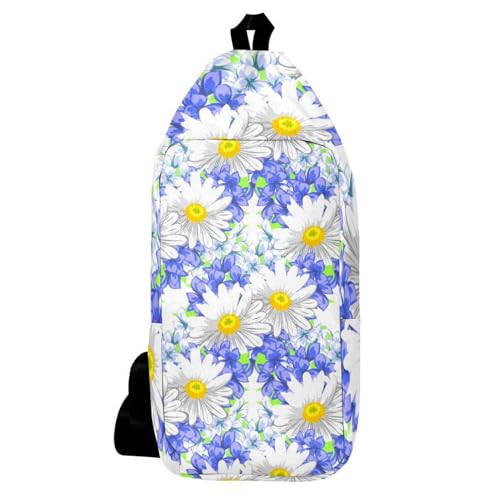 Sac à dos fleurs violettes bandoulière pour libérer vos mains et soulager votre dos