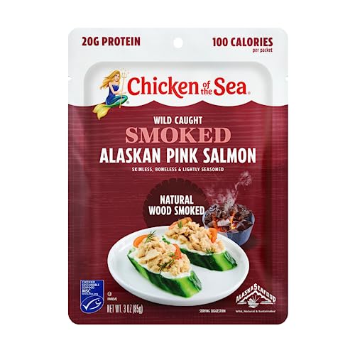 Image of Chicken of the Sea Alaskan Smoked Salmon, 3 Ounce Pouch (Pack of 1), Wild Caught Salmon, Skinless & Boneless
