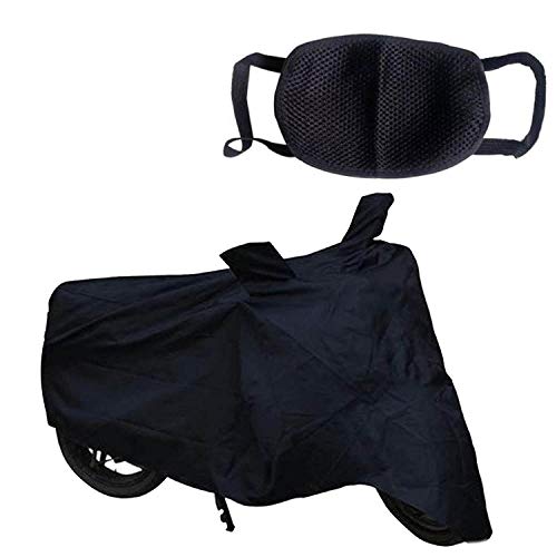 Image of Kandid Black Dust Proof & Water Resistant Double Mirror Pocket Bike Cover for Yamaha Rx100