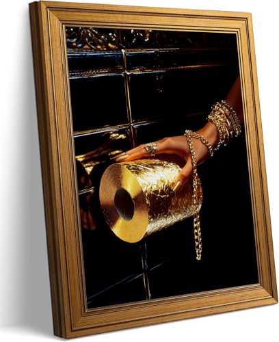 Trendy Black and Gold Bathroom Wall Art Black Woman Gold