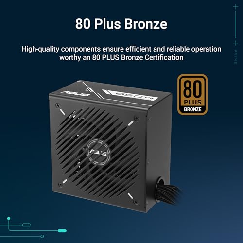 Image of ASUS Prime 650W Bronze PSU Brings efficient and Durable Power delivery to All-Round PCs, and Gaming rigs, with 80+ Bronze Certification, Dual Ball Fan Bearings, Etched Cables and an 6-Year Warranty