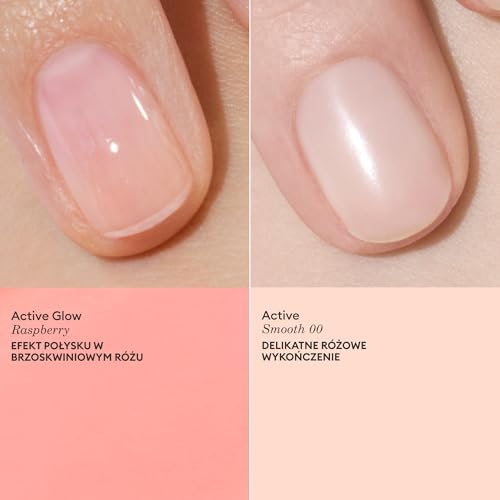 Manucurist – Duo Active – lakier pielęgnacyjny do paznokci Active Raspberry i Smooth 00 – wzmacnianie paznokci – utwardzający lakier do paznokci