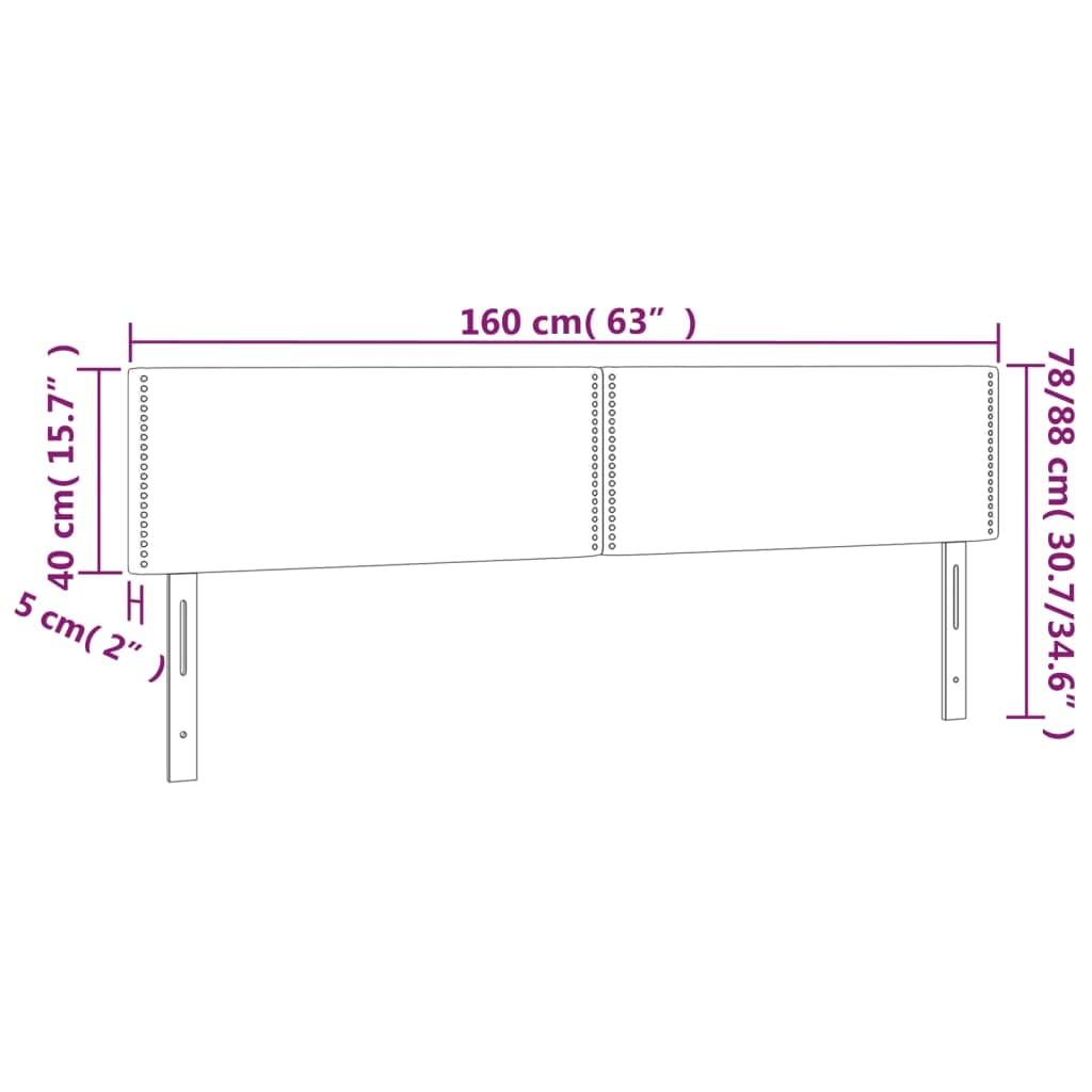 Cabecero de cama de 2 piezas, azul, 80 x 5 x 78/88 cm, altura ajustable, cabecero de cama tapizado con remaches, cabecero de cama duradero para dormitorio