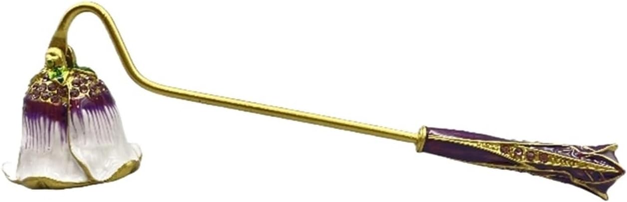 Candle Snuffer Metal Candle Snuffer Stopper Decorative Long Handle Flower-Shaped Extinguisher Tool Extinguish The Candle(Color 08)
