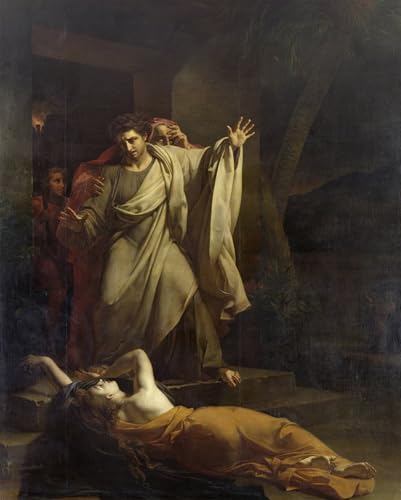 Tableaux Mural sur Toile Le Lévite d'Ephraïm par Couder pour Décoration Chambre 60x90cm