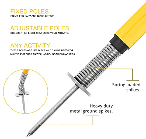 Scooer Football Field Corner Flags Portable Soccer Flags Soccer Poles,Dribbling Soccer Equipment For Training - Set Of 4 For Turf (Soccer Poles Flags) #TOP4