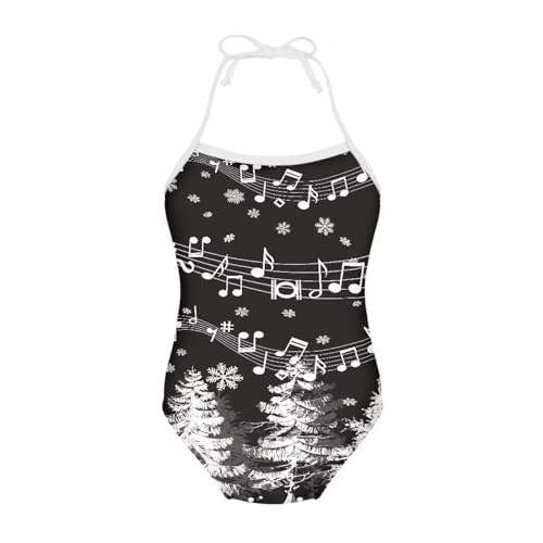 Image of Girls One Pieces Christmas Swimsuit Cute Swimwear Bathing Suits Beach Sport Halter Swimwear Vacation Pool Party Size