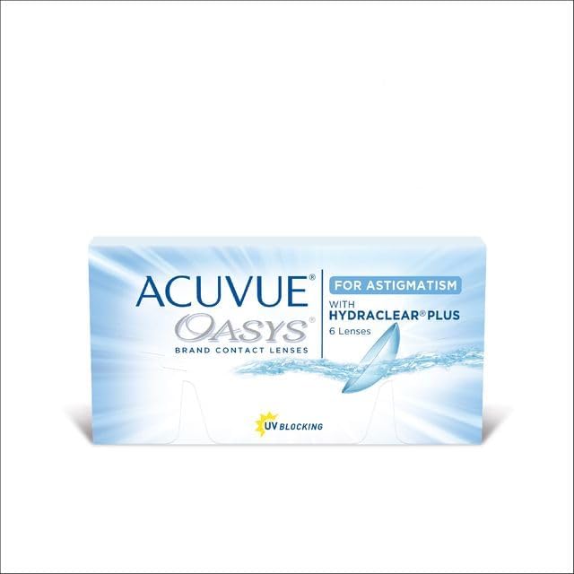 Acuvue Oasys for Astigmatism (Toric) Contact Lens - Pack of 6 (BC 8.6mm, 0 Diopters, Cyl -2.75, Axis 10)