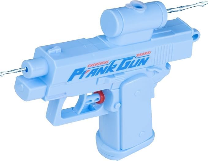 Image of Prank Two-Way Water Gun, Double Spray Squirt Gun Toy for Kids and Adults, Blue ABS Plastic, Office and Party Fun